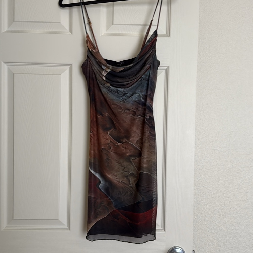 Stylish Abstract Print Dress from Tenshoppe